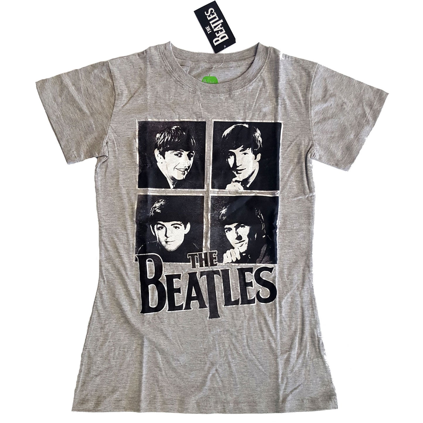 The Beatles Ladies T-Shirt: Framed Faces (Foiled)