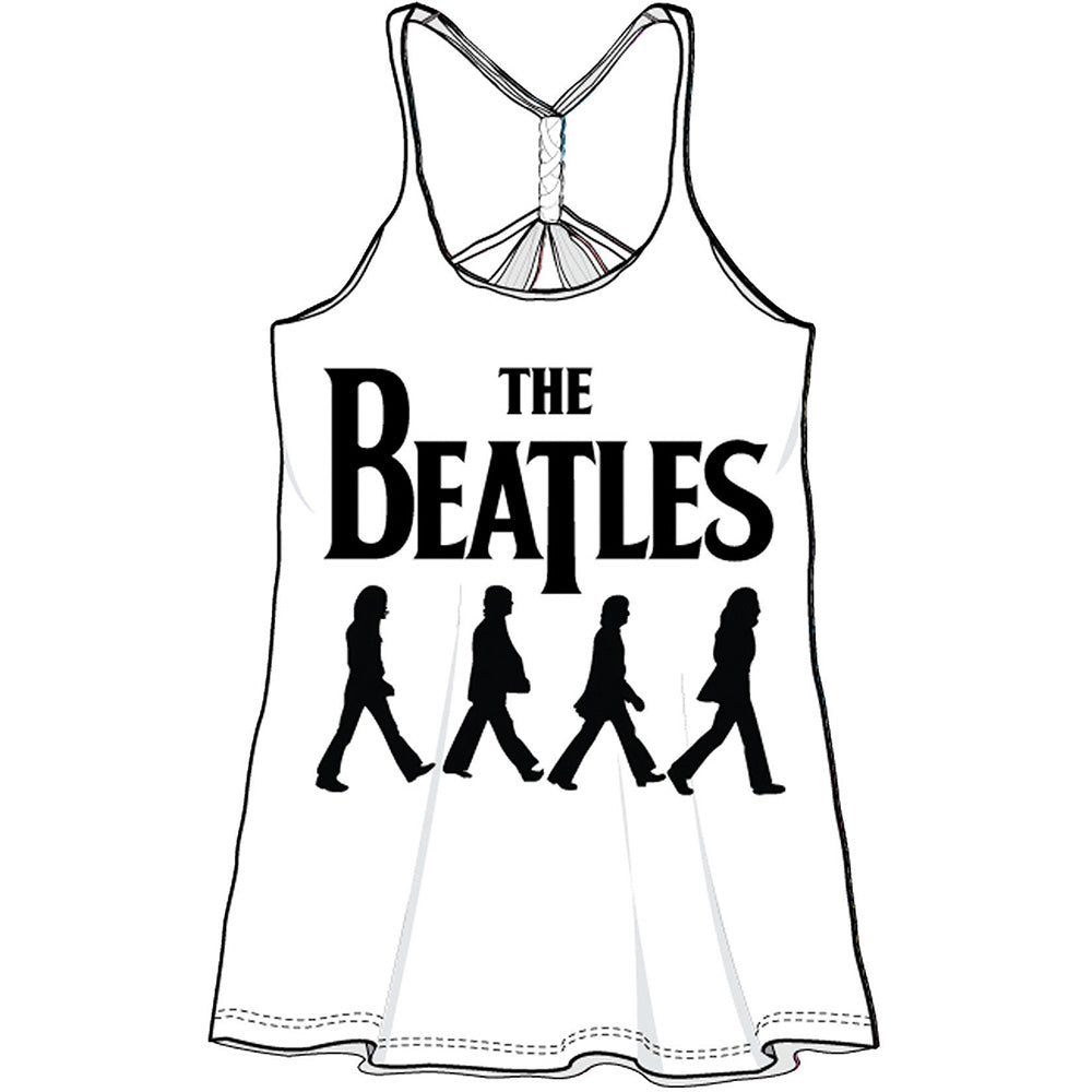 The Beatles Ladies Vest T-Shirt: Abbey Road Walking (Baby Doll) (X-Large)