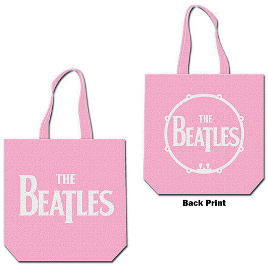 The Beatles Cotton Tote Bag: Drop T Logo (Back Print)