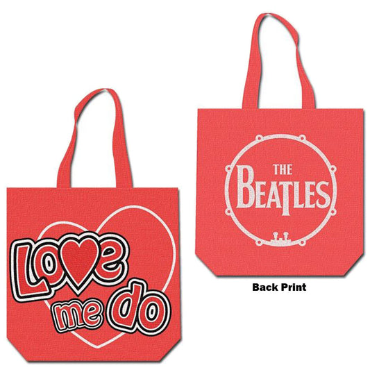 The Beatles Cotton Tote Bag: Love me do (Back Print)