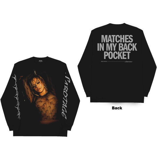 Bebe Rexha Unisex Long Sleeve T-Shirt: Sabotage Matches (Back & Sleeve Print)