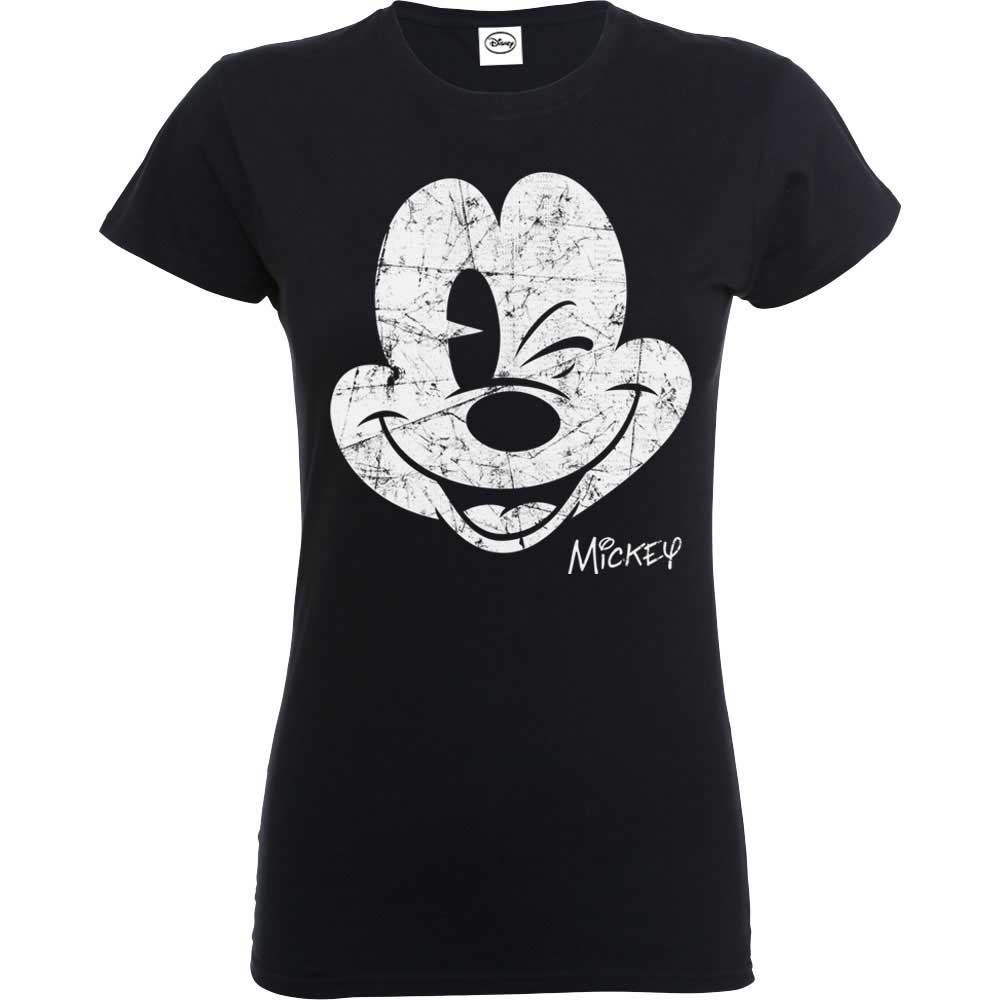 Disney Ladies T-Shirt: Mickey Mouse Beaten Face (X-Large)