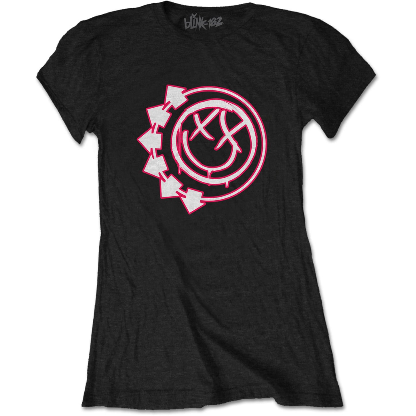 Blink-182 Ladies T-Shirt: Six Arrow Smiley