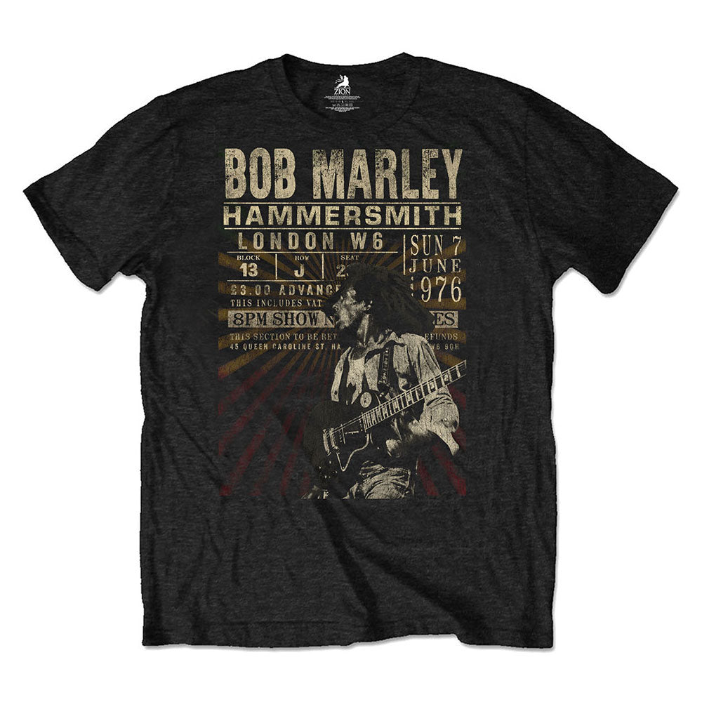 Bob Marley Unisex T-Shirt: Hammersmith '76 (Eco-Friendly)