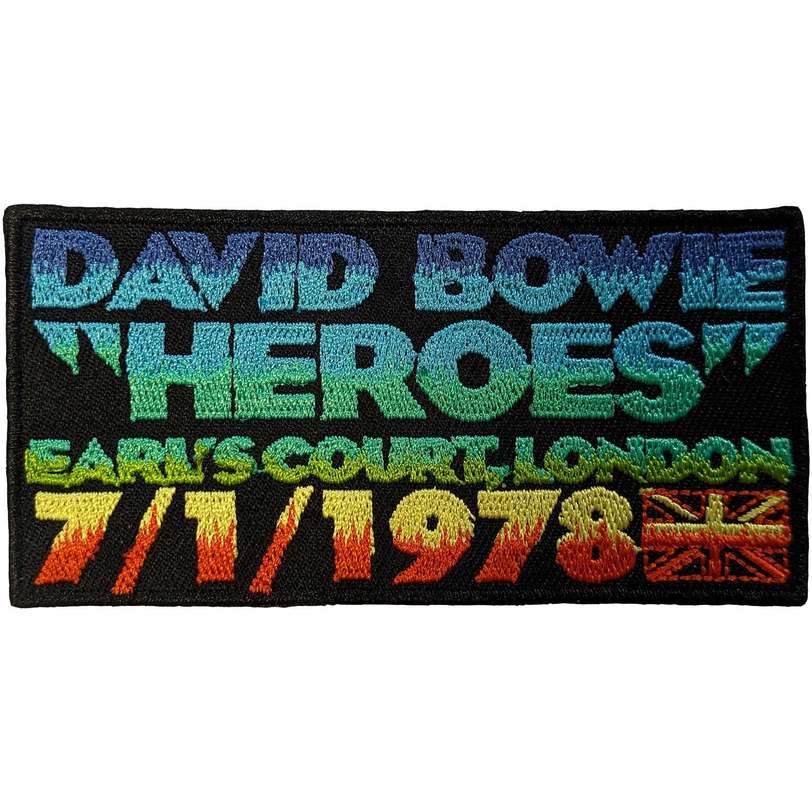 David Bowie Standard Patch: Heroes Earls Court
