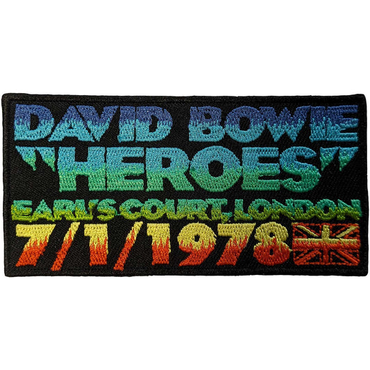 David Bowie Standard Patch: Heroes Earls Court