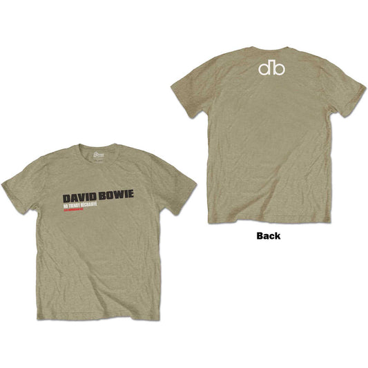 David Bowie Unisex T-Shirt: Live In Birmingham '95 (Back Print)
