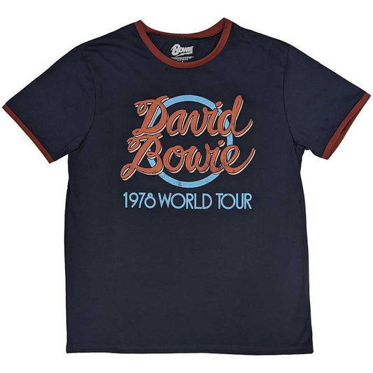 David Bowie Unisex Ringer T-Shirt: 1978 World Tour