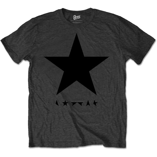 David Bowie Unisex T-Shirt: Blackstar (on Grey) (X-Large)