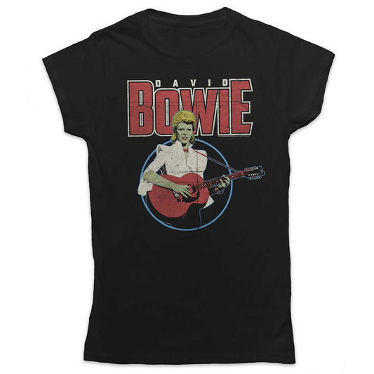 David Bowie Ladies T-Shirt: Acoustic Bootleg