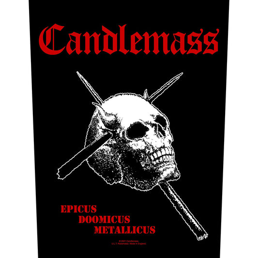 Candlemass Back Patch: Epicus Doomicus Metallicus