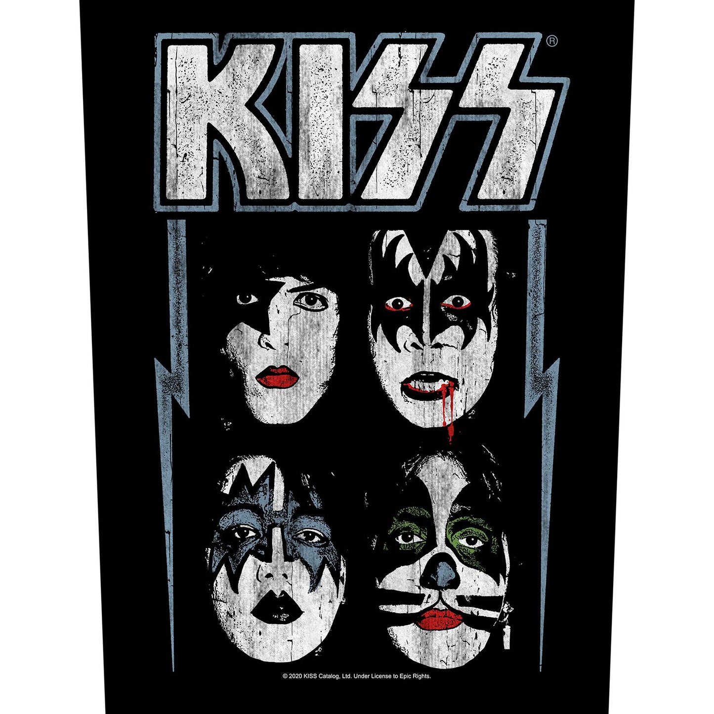 KISS Back Patch: Faces