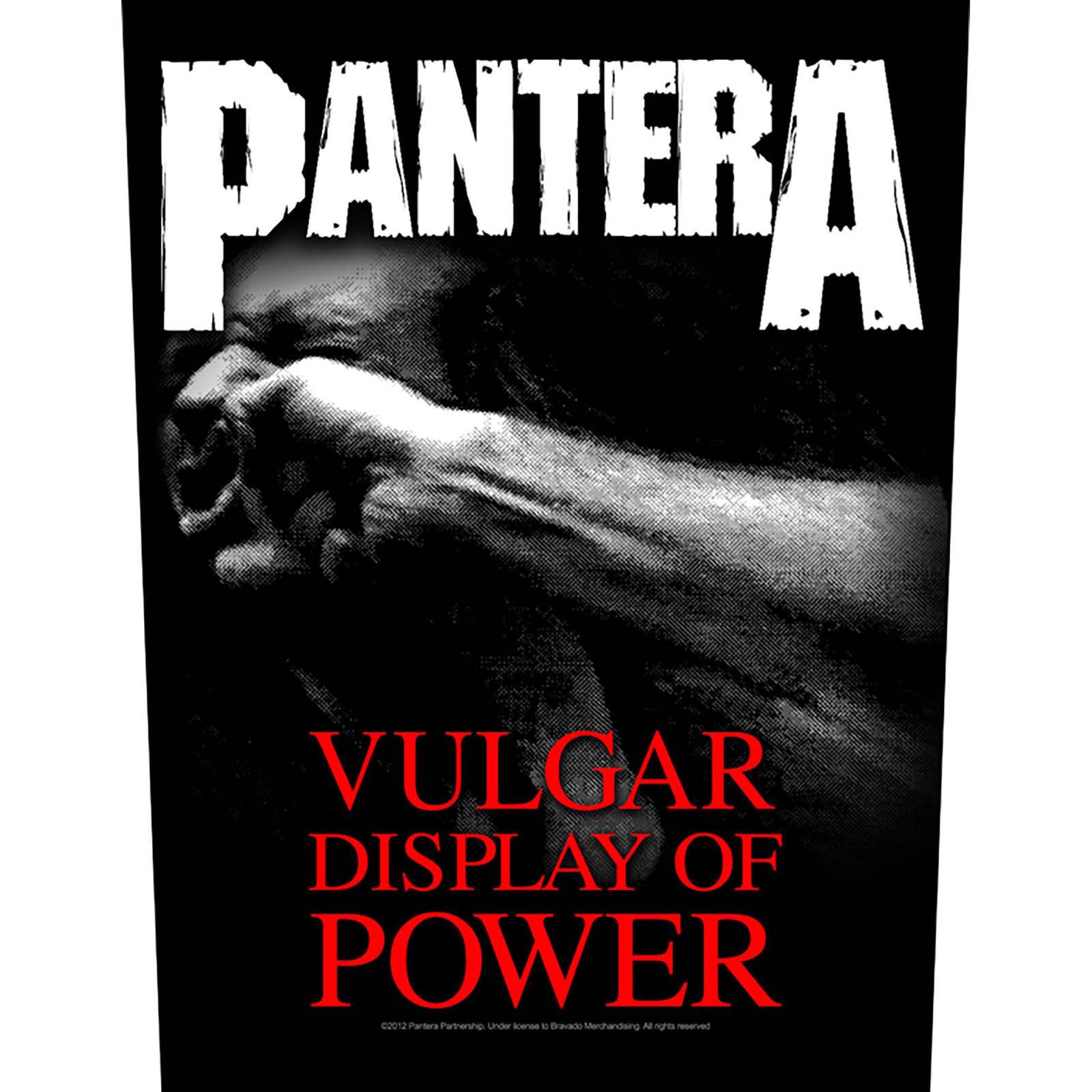 Pantera Back Patch: Vulgar Display Of Power
