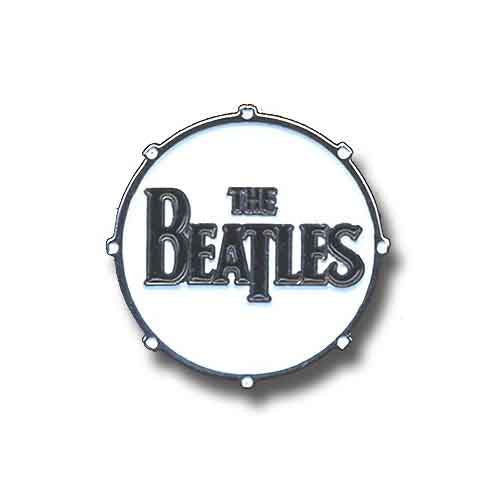 The Beatles Pin Badge: Drum Drop T Logo