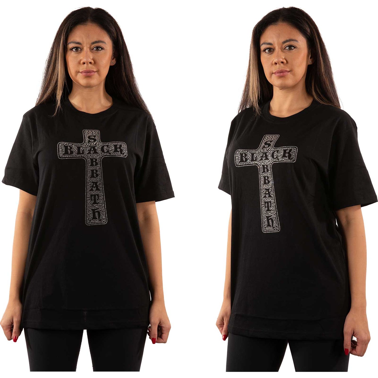 Black Sabbath Unisex T-Shirt: Cross (Diamante)