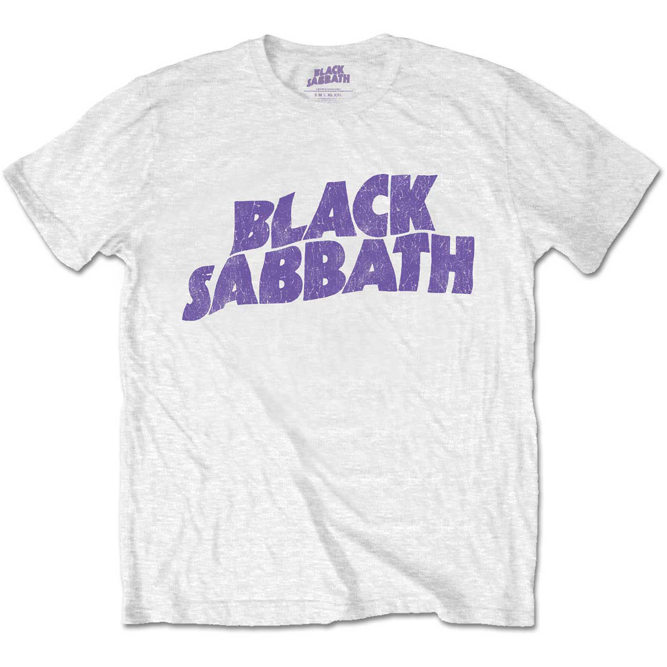 Black Sabbath Unisex T-Shirt: Wavy Logo Vintage (Retail Pack)