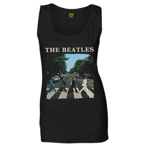 The Beatles Ladies Vest T-Shirt: Abbey Road