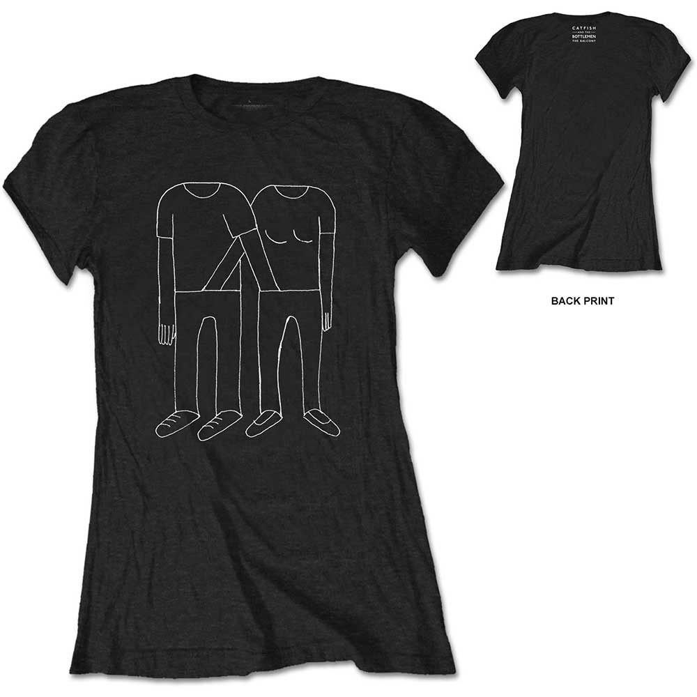 Catfish & The Bottlemen Ladies T-Shirt: Hands Down Pants (Back Print)