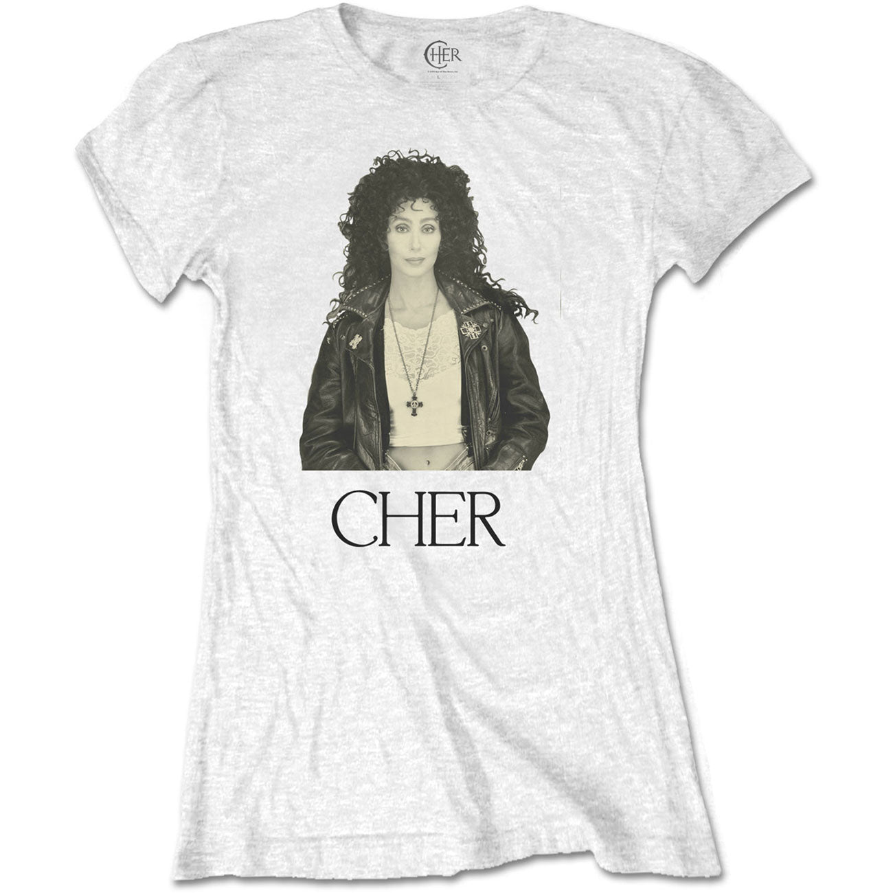 Cher Ladies T-Shirt: Leather Jacket