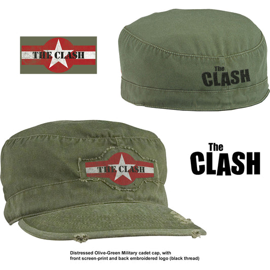 The Clash Unisex Military Cap: Star Logo (Distressed) (Large)