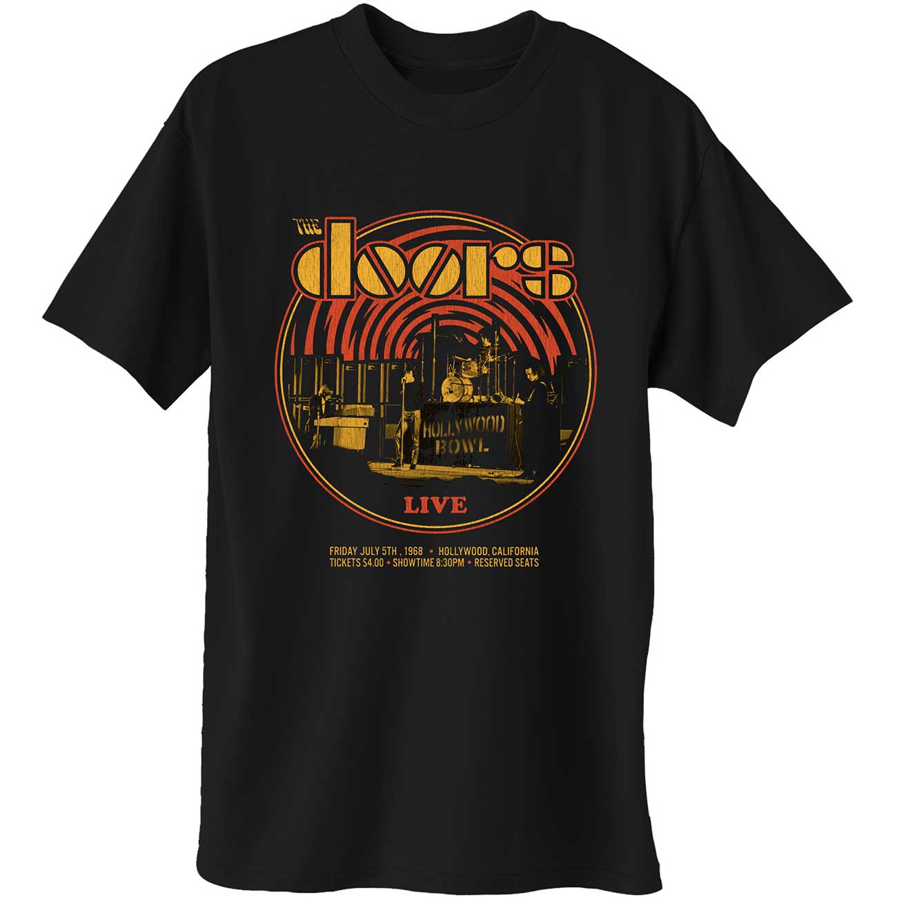 The Doors Unisex T-Shirt: 68 Retro Circle