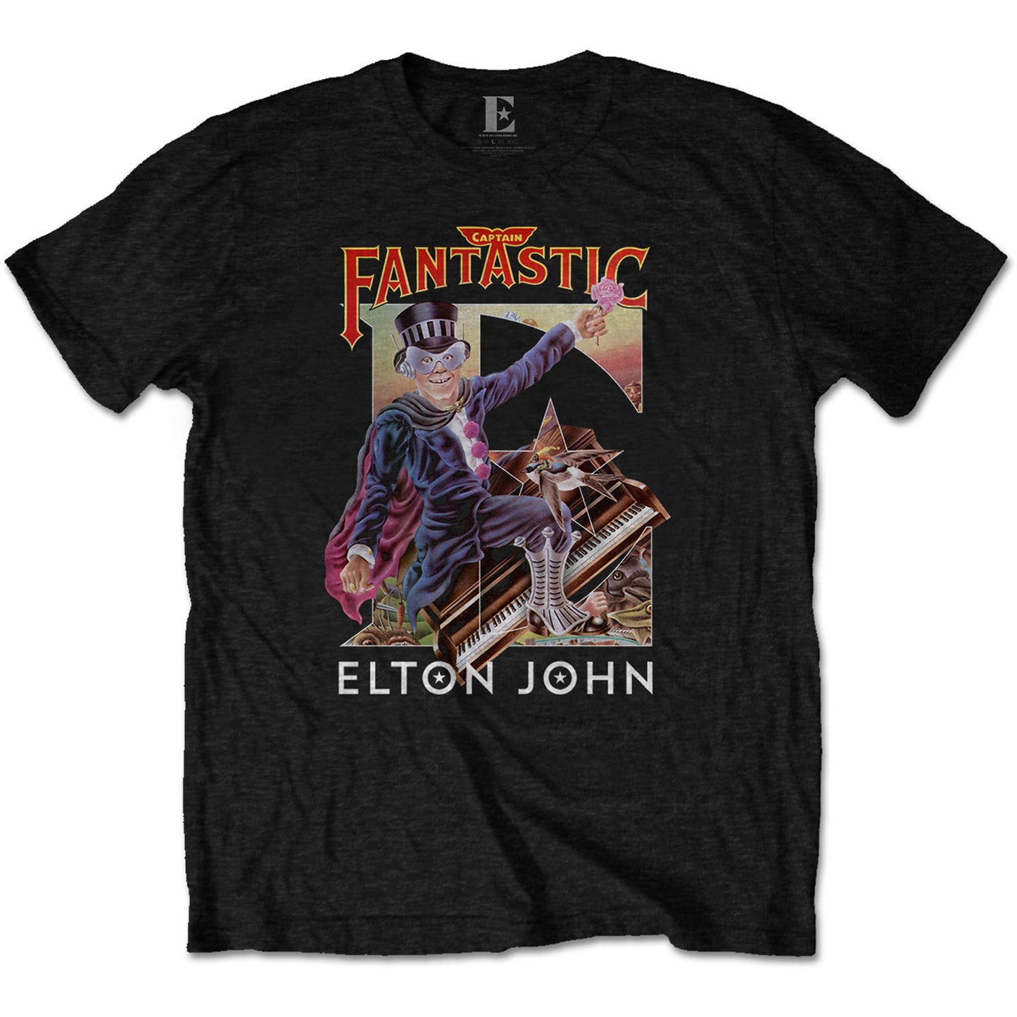 Elton John Unisex T-Shirt: Captain Fantastic