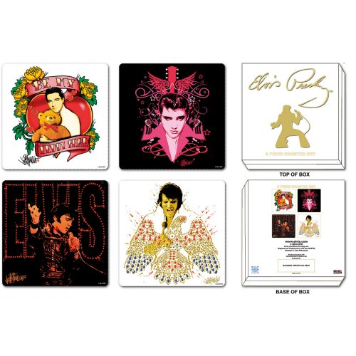 Elvis Presley Coaster Set: Mixed Designs