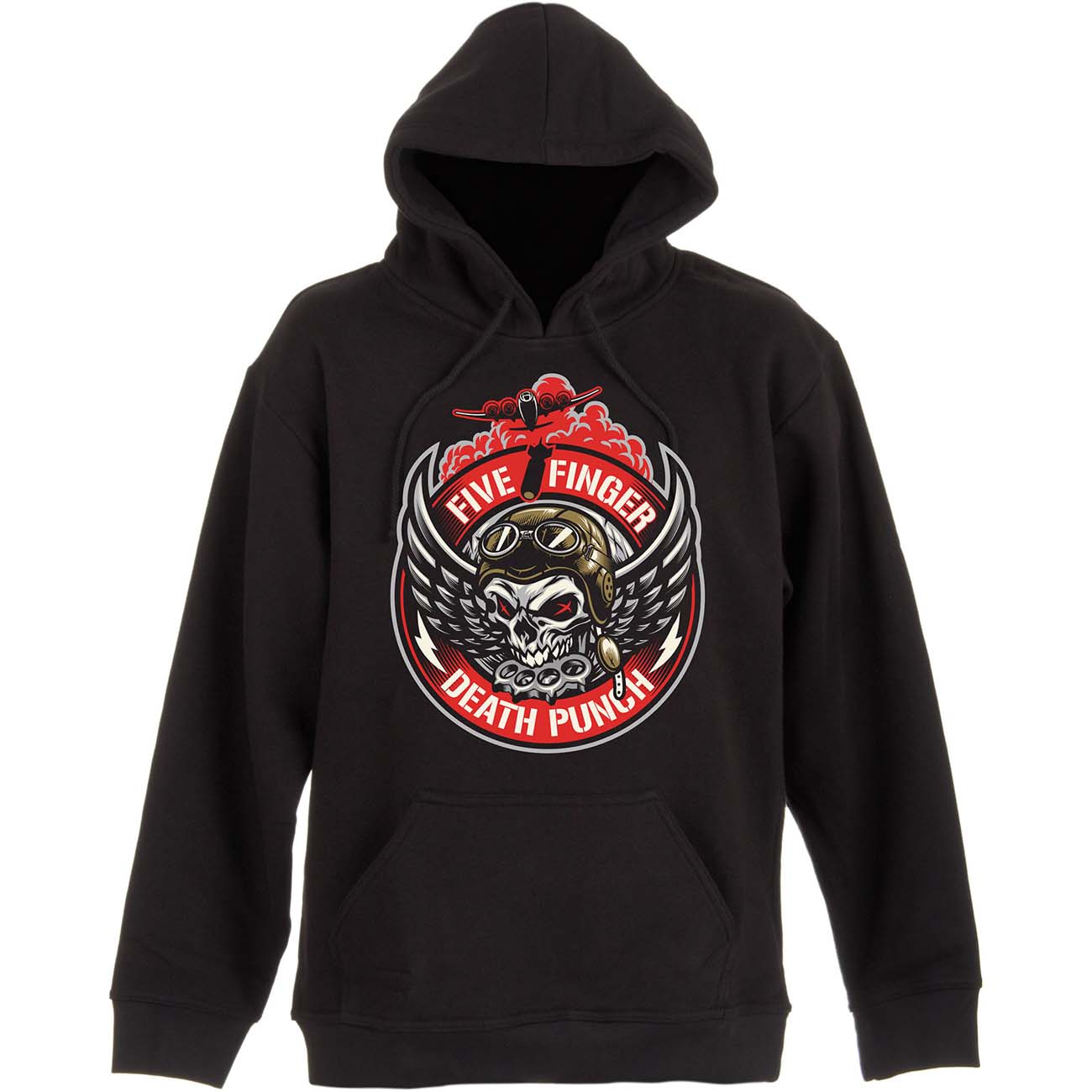 Five Finger Death Punch Unisex Pullover Hoodie: Bomber Patch