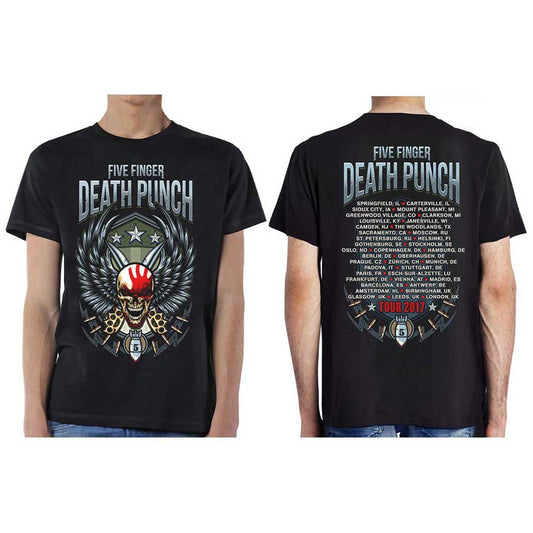 Five Finger Death Punch Unisex T-Shirt: Wingshield Fall 2017 Tour (Ex-Tour)