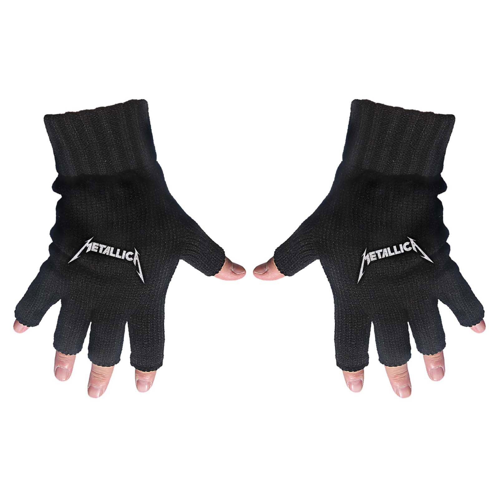 Metallica Unisex Fingerless Gloves: Logo