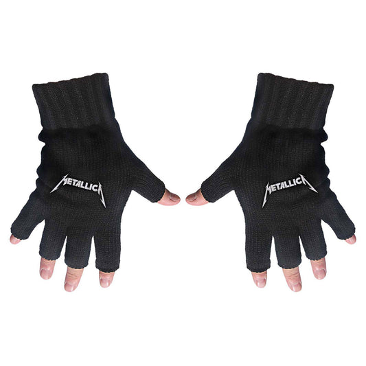 Metallica Unisex Fingerless Gloves: Logo
