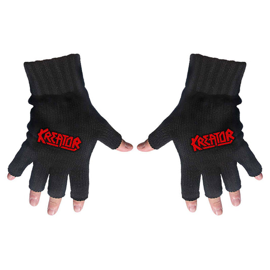 Kreator Unisex Fingerless Gloves: Logo