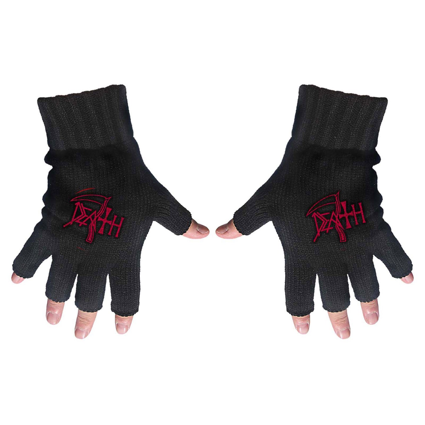 Death Unisex Fingerless Gloves: Logo