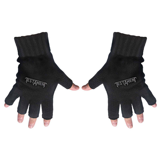 Testament Unisex Fingerless Gloves: Logo