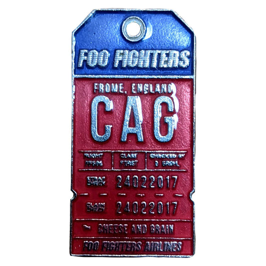 Foo Fighters Pin Badge: Flight Tag (Ex-Tour)