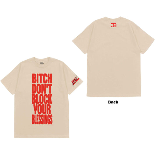 French Montana Unisex T-Shirt: Don't Block Your Blessings (Back Print)