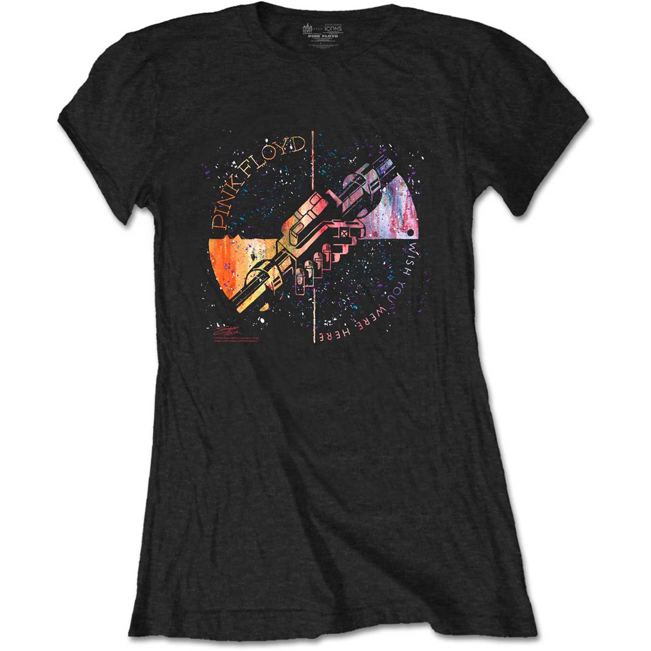 Pink Floyd Ladies T-Shirt: Machine Greeting Orange
