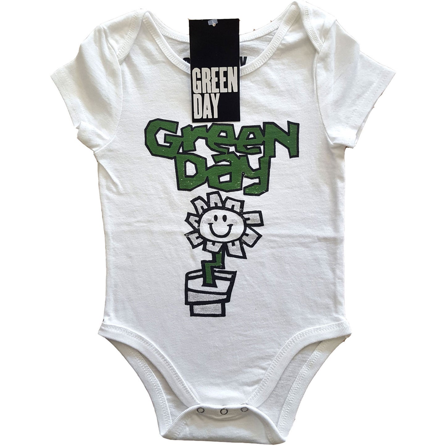 Green Day Kids Baby Grow: Flower Pot