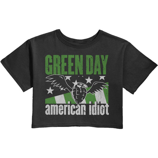 Green Day Ladies Crop Top: American Idiot Wings