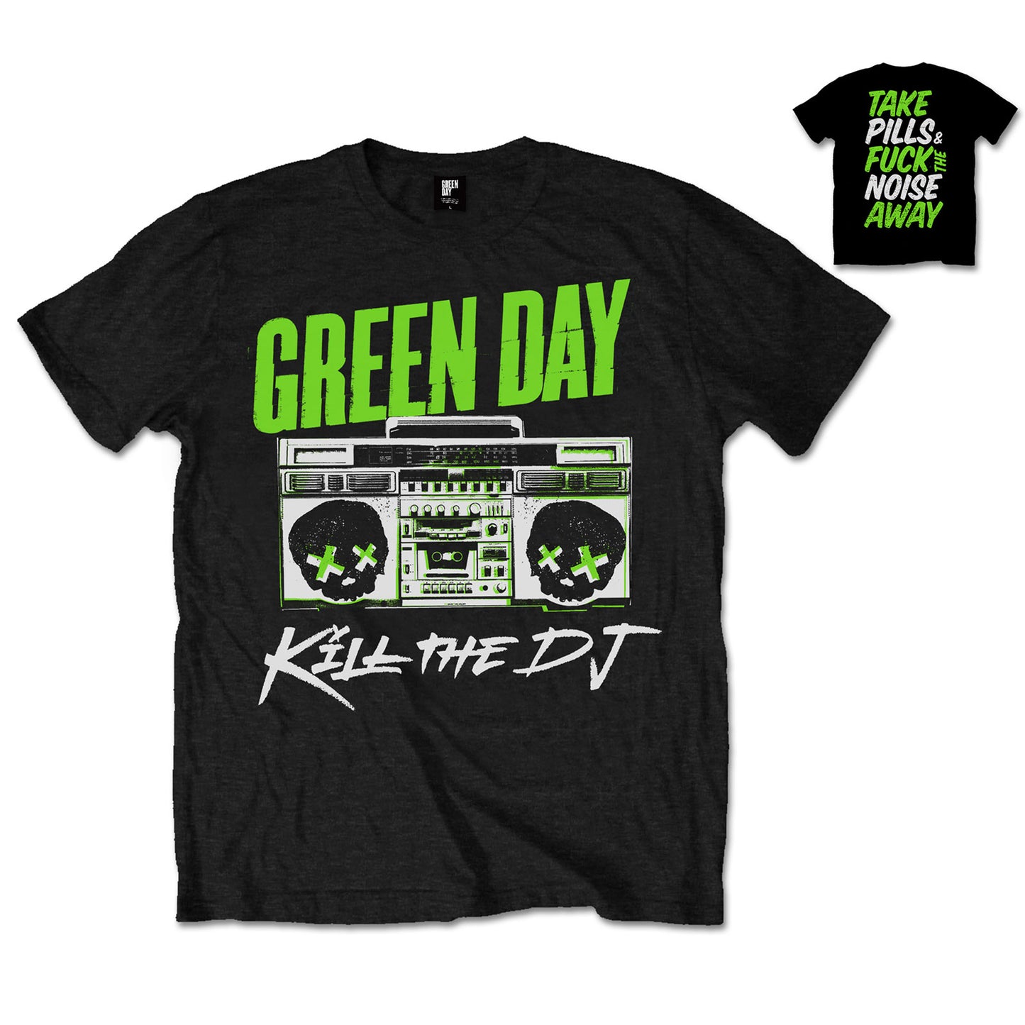 Green Day Unisex T-Shirt: Kill the DJ (Back Print)
