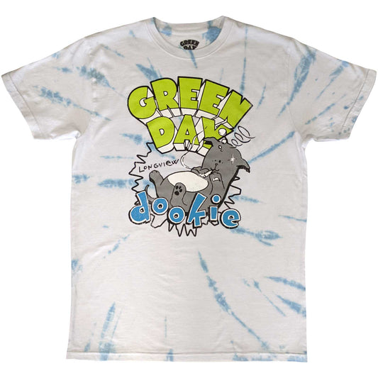 Green Day Unisex T-Shirt: Dookie Longview (Dye-Wash)
