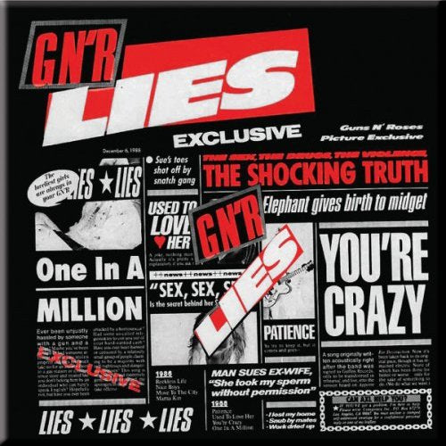 Guns N' Roses Fridge Magnet: Lies
