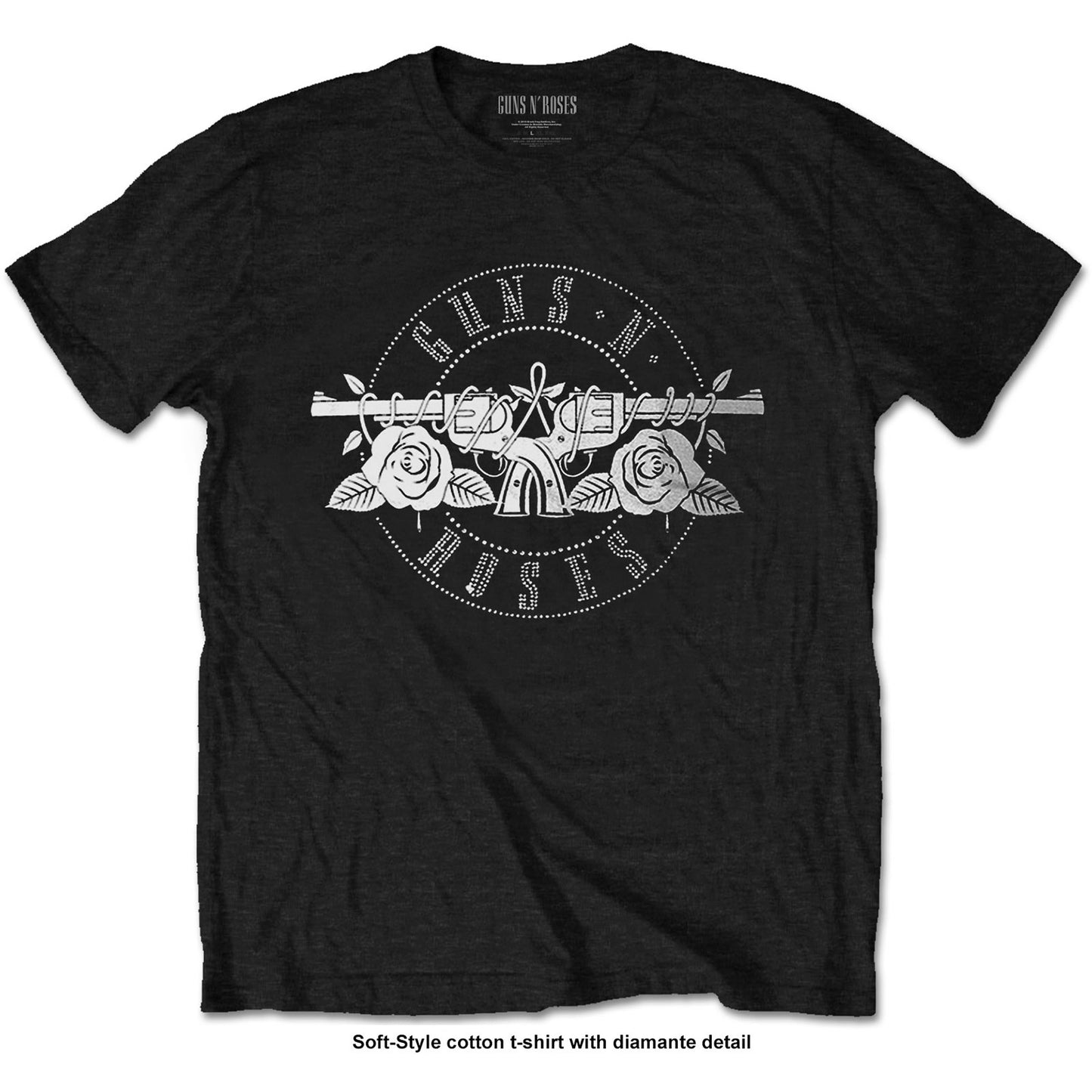 Guns N' Roses Unisex T-Shirt: Circle Logo (Diamante)