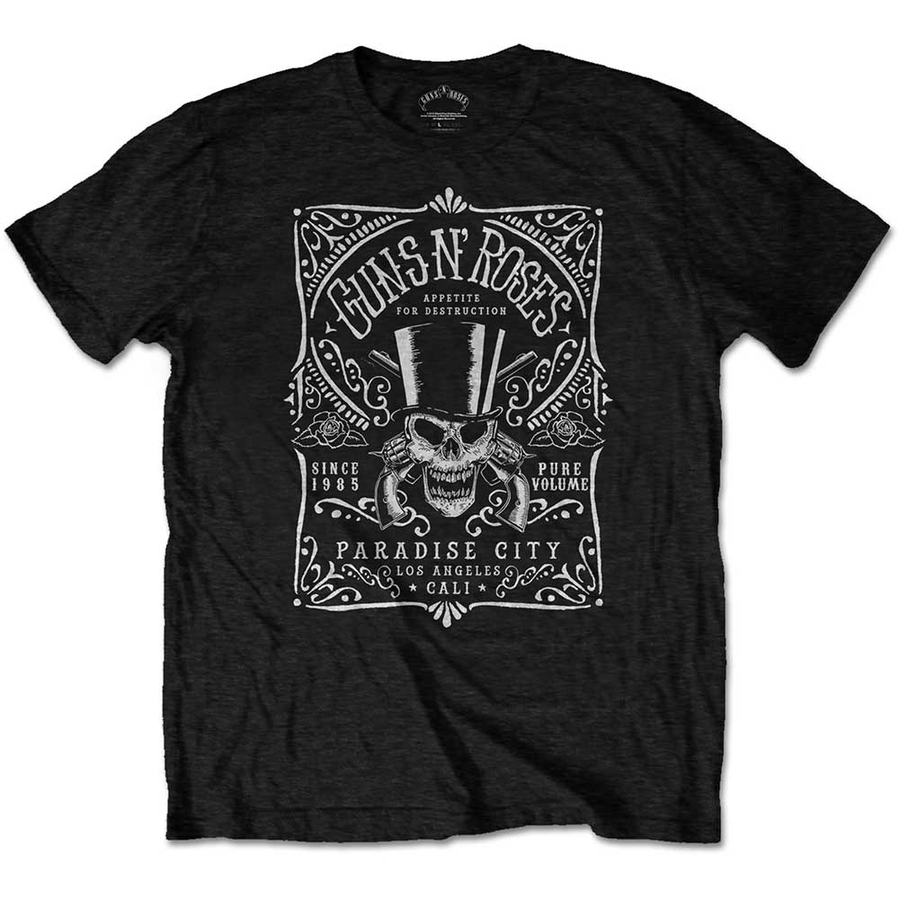 Guns N' Roses Unisex T-Shirt: Bourbon Label