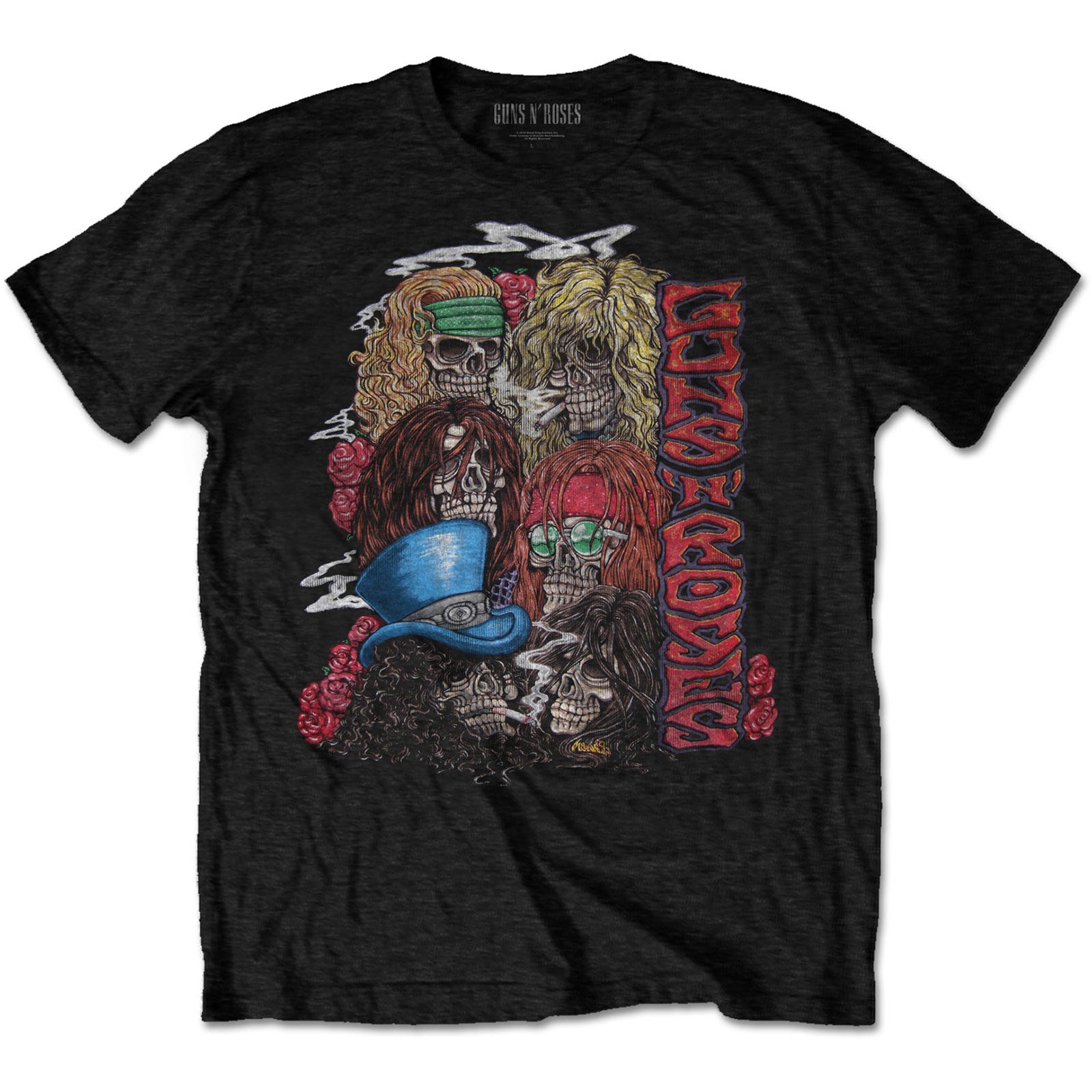 Guns N' Roses Unisex T-Shirt: Stacked Skulls