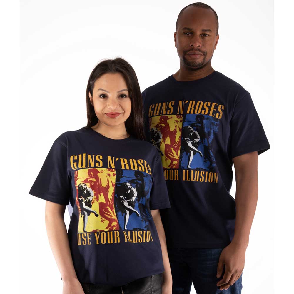 Guns N' Roses Unisex T-Shirt: Use Your Illusion Navy