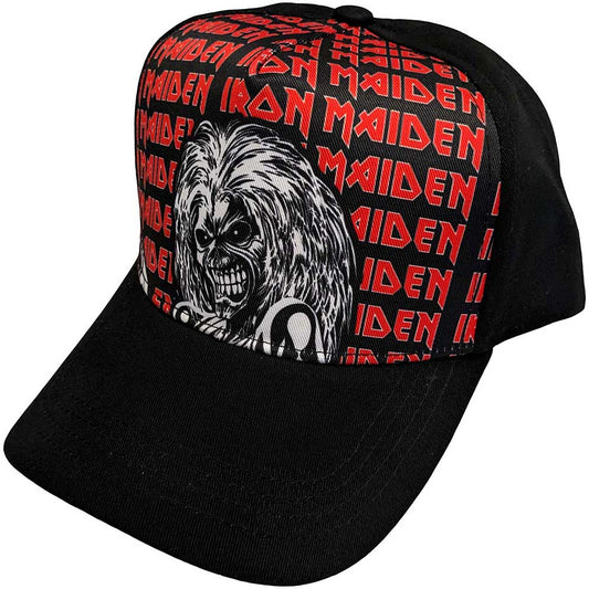 Iron Maiden Unisex Baseball Cap: Eddie Logo Repeat