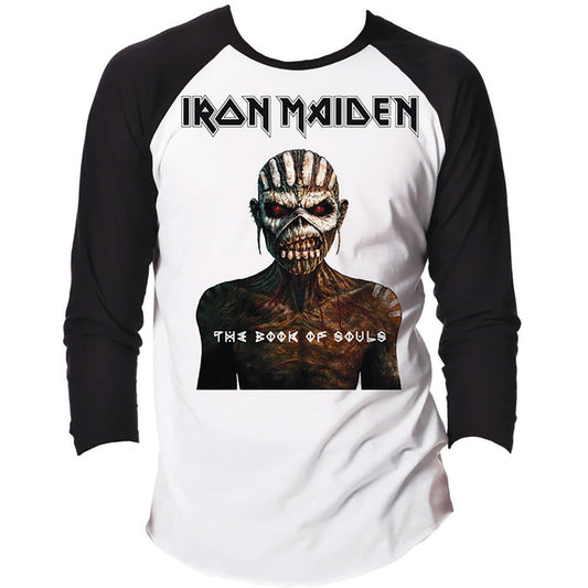 Iron Maiden Unisex Raglan T-Shirt: The Book of Souls (Small)