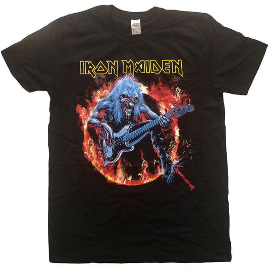 Iron Maiden Unisex T-Shirt: Fear Live Flames