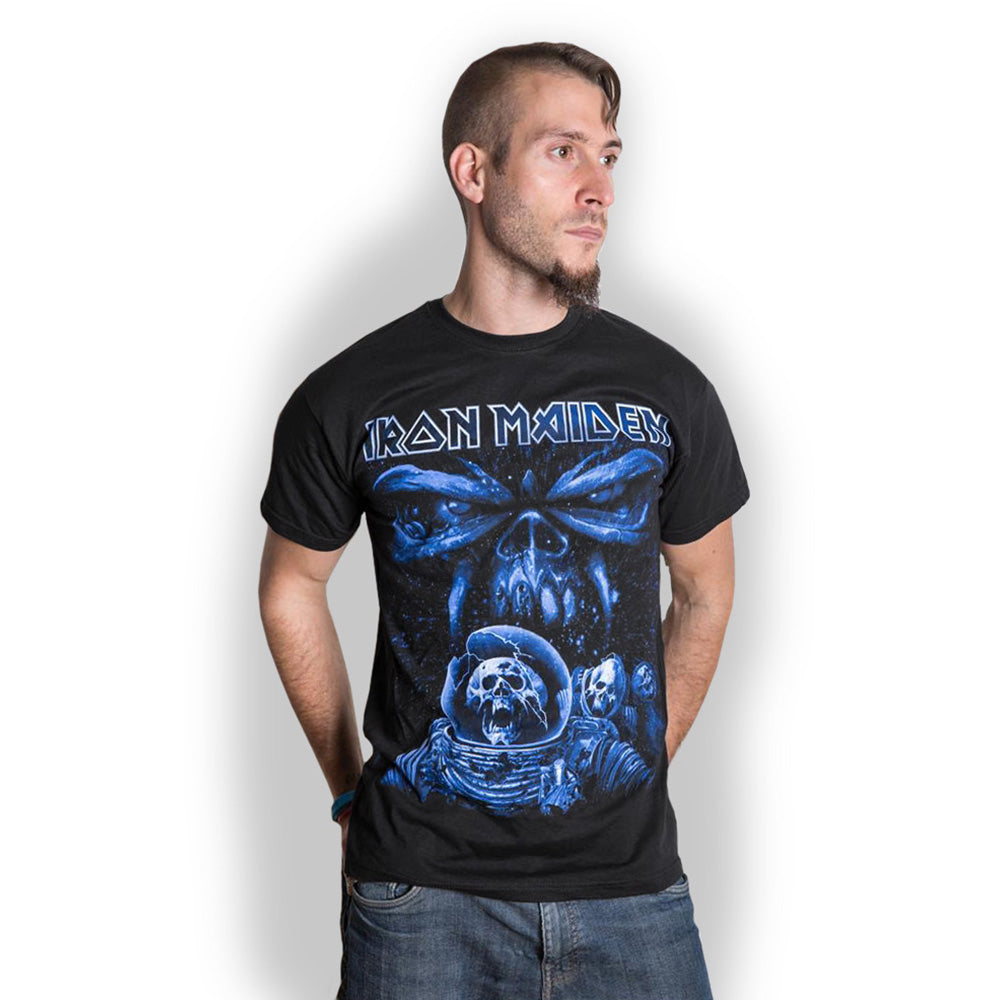 Iron Maiden Unisex T-Shirt: Final Frontier Blue Album Spaceman